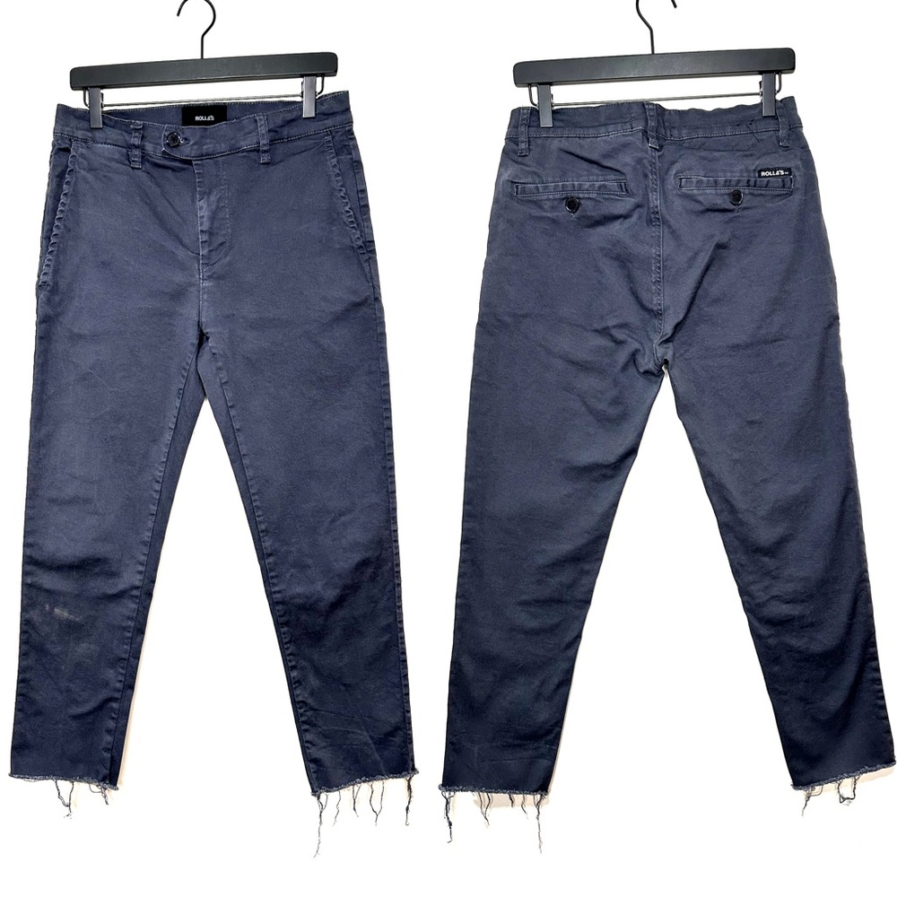 Rolla’s Dark Gray Raw Hem Relaxo Relaxed Fit Pants